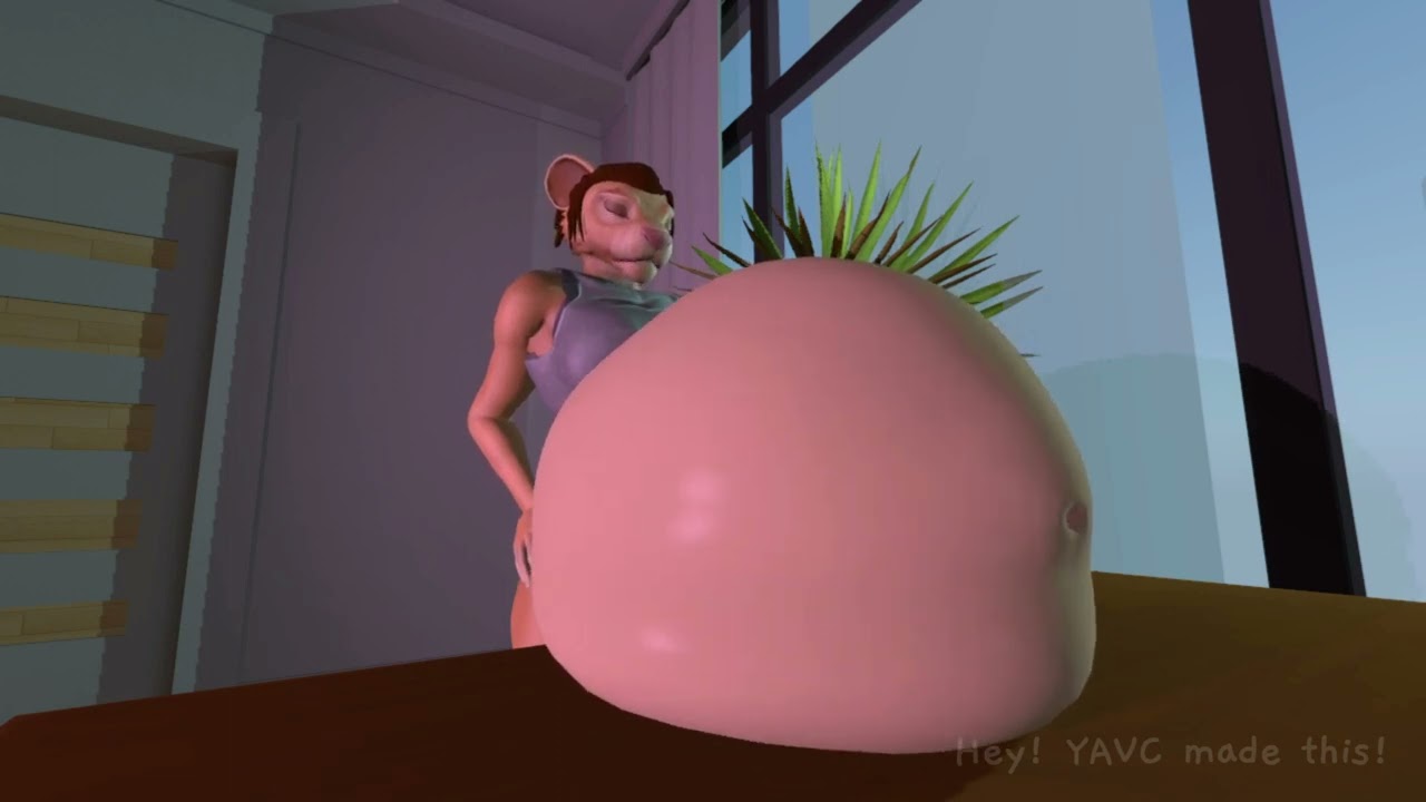 [SFM]-YAVC's belly animation skill development [Vore, burps]