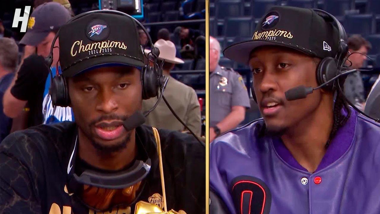 SGA & Jalen Williams Join NBA TV Crew After Winning the NBA Finals 🏆