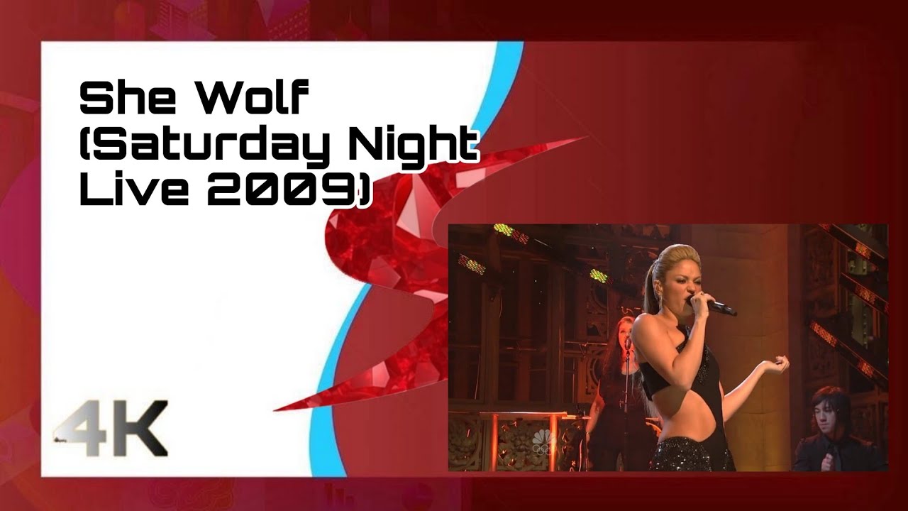 Shakira - She Wolf (Saturday Night Live 2009) [4K Remastered]