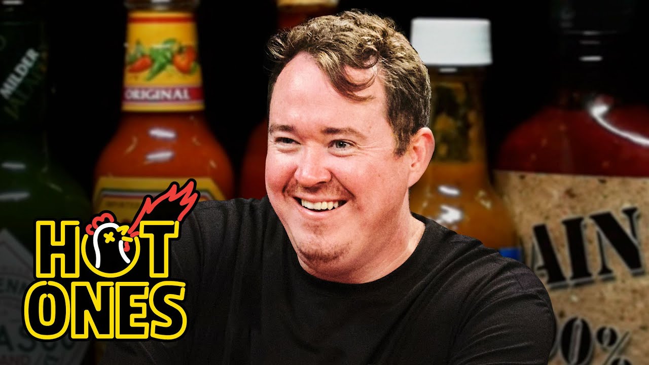 Shane Gillis Pounds Milk While Eating Spicy Wings | Hot Ones