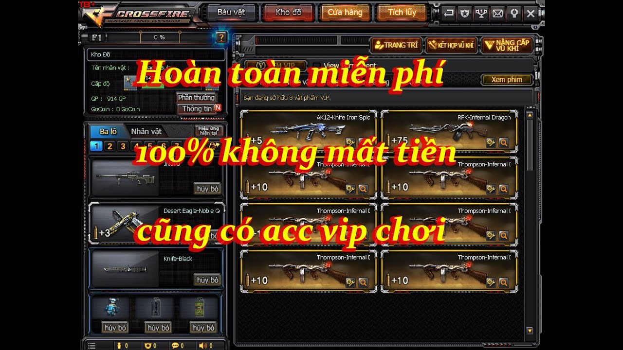 Share ACC CF | Hoàn toàn không mất tiền cũng có ACC CF ngon để chơi