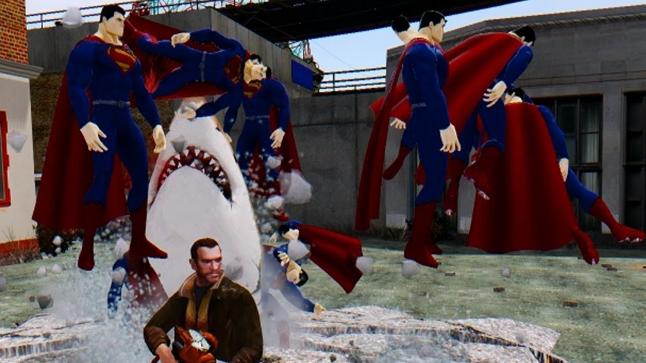 SHARK GUN VS SUPERMAN