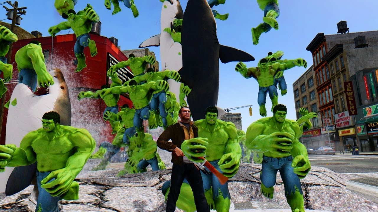 SHARK GUN VS THE INCREDIBLE HULK
