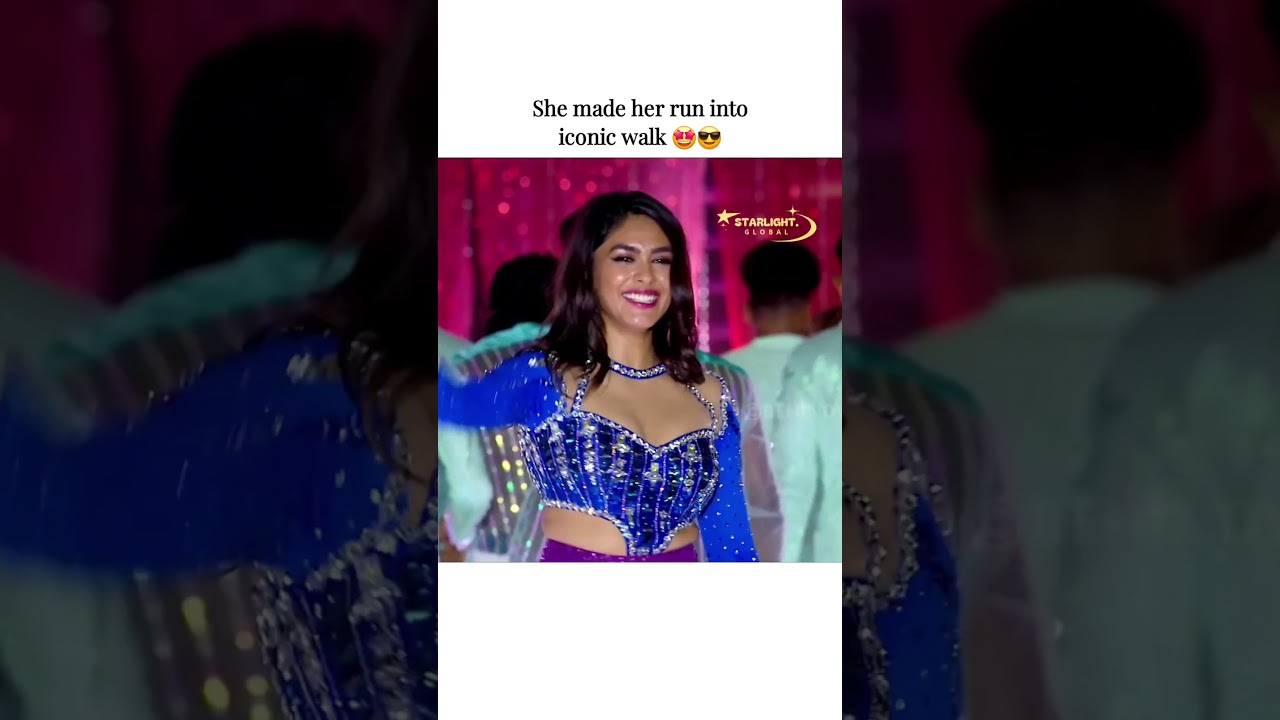 She made her run iconic walk 🤩🔥#mrunalthakur #performance #bollywood #actress #viralvideo #reels