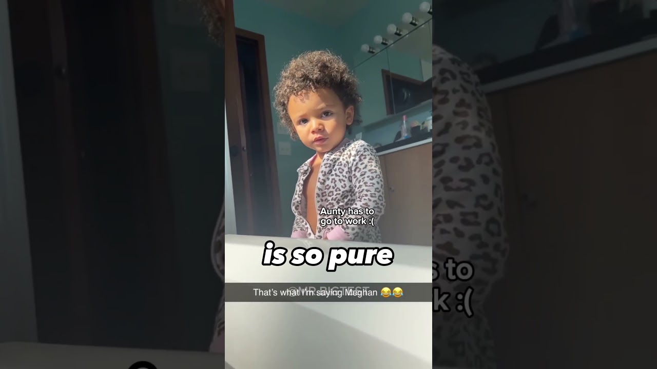 She said “woaaah”.. when her aunt told her she has to go to work again #shorts #Memes #Cute
