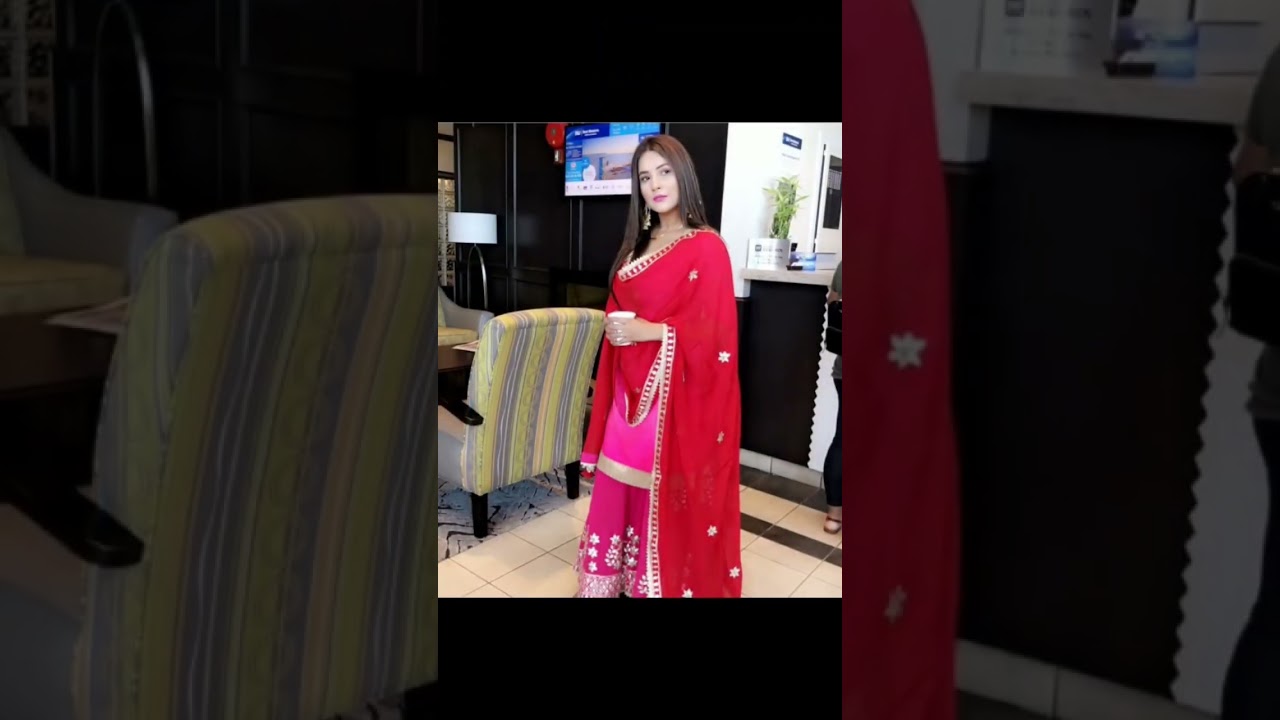 Shehnaz gill looking fab in this hot 🔥 red dresses #shehnaazgill #viral