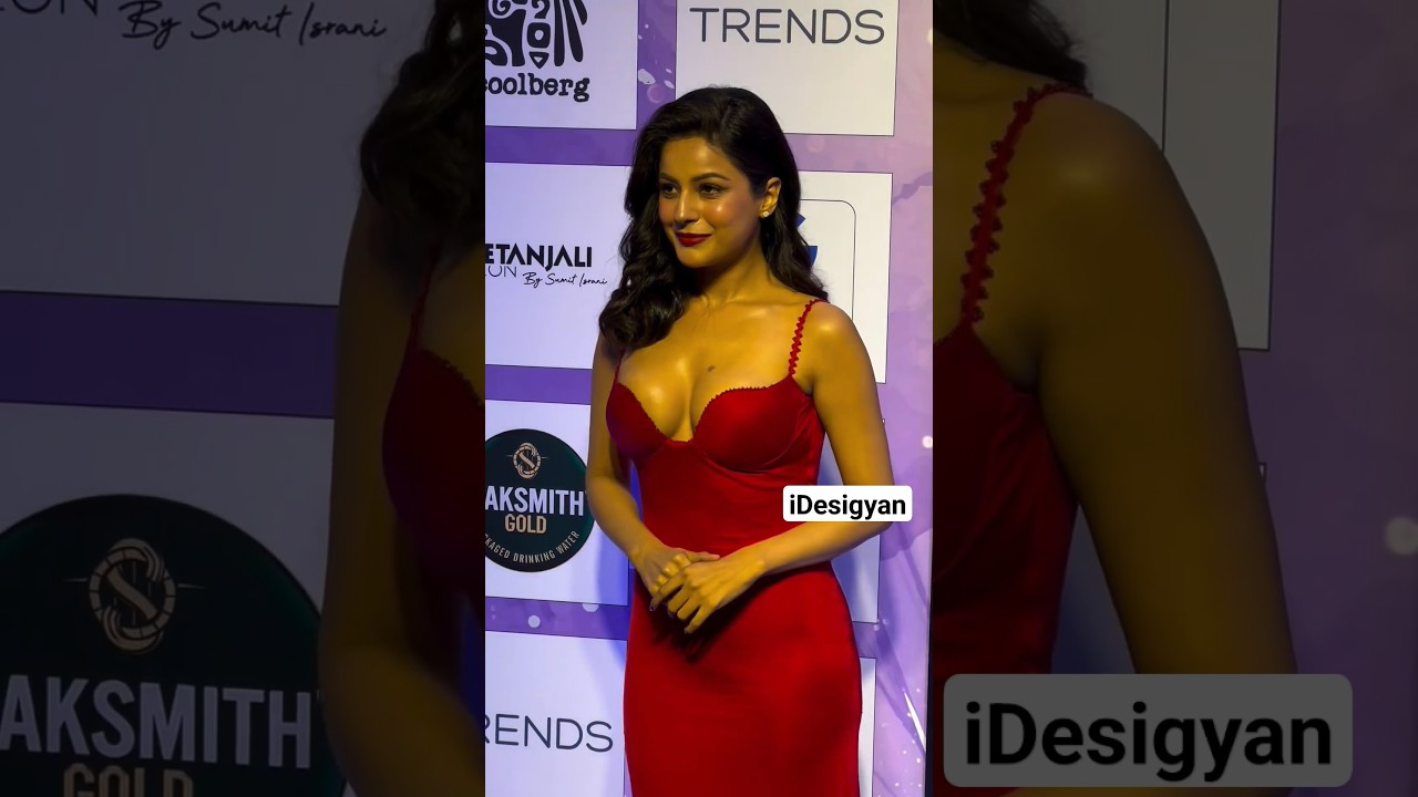 Shehnazz Gill Slaying in Hot Red Dress ❤‍🔥 #shehnaazgill #shorts #trendingshorts #diljitdosanjh