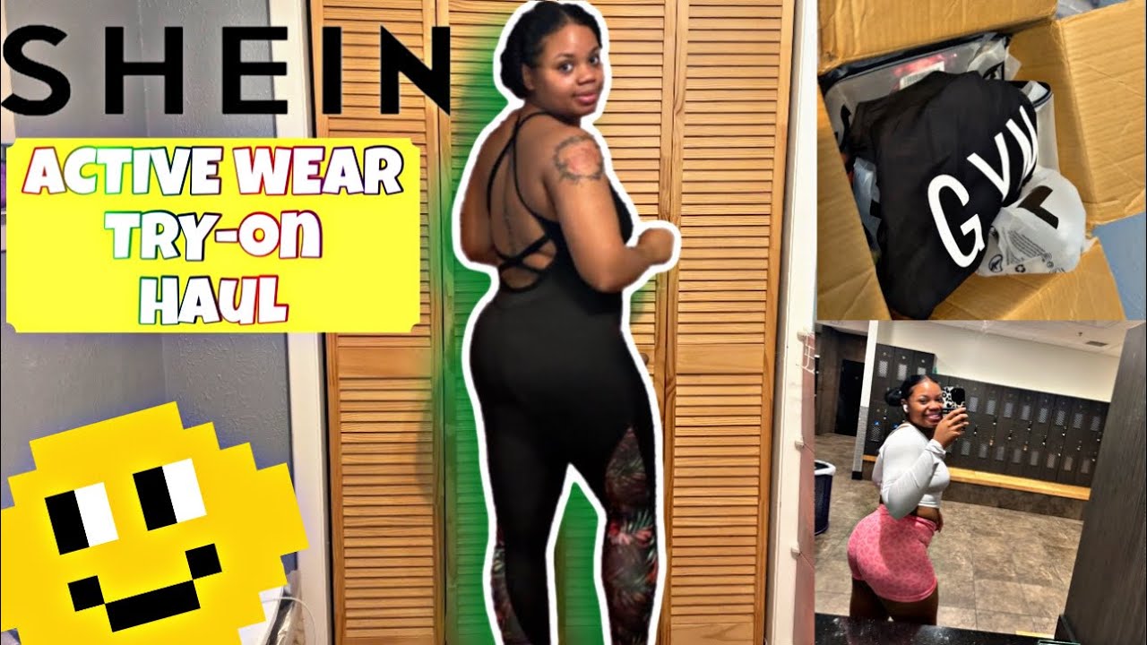 SHEIN ACTIVE WEAR TRY ON HAUL 2023 (Cute and affordable)