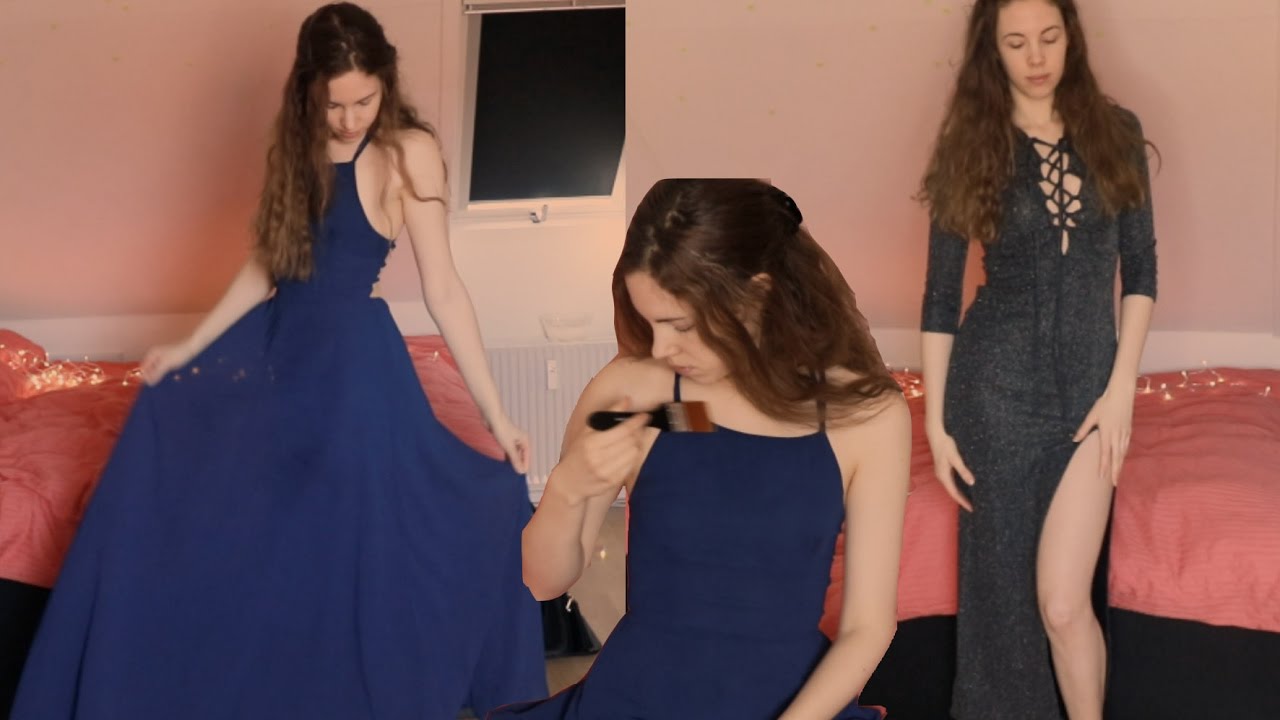 SheIn Try-On Dress Haul - Body & Face Brushing - ASMR