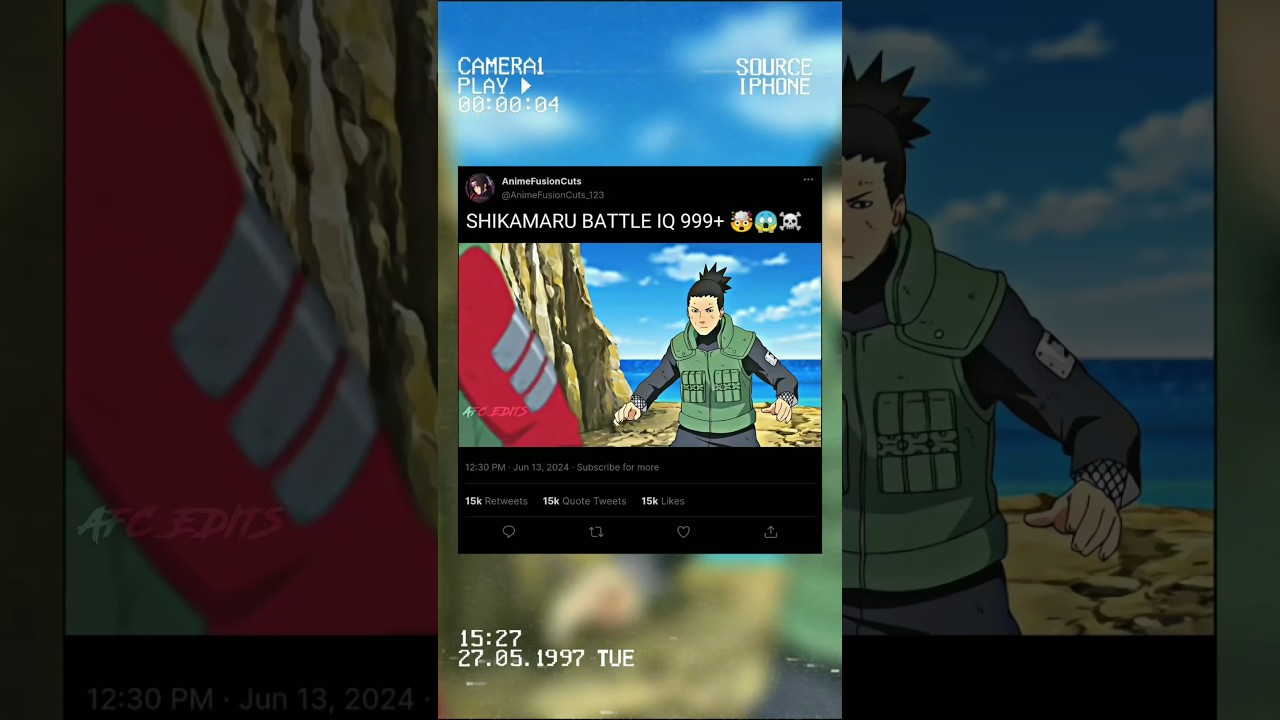 SHIKAMARU BATTLE IQ 999+ 😱☠️ #anime #shorts #naruto #shikamaru #edit