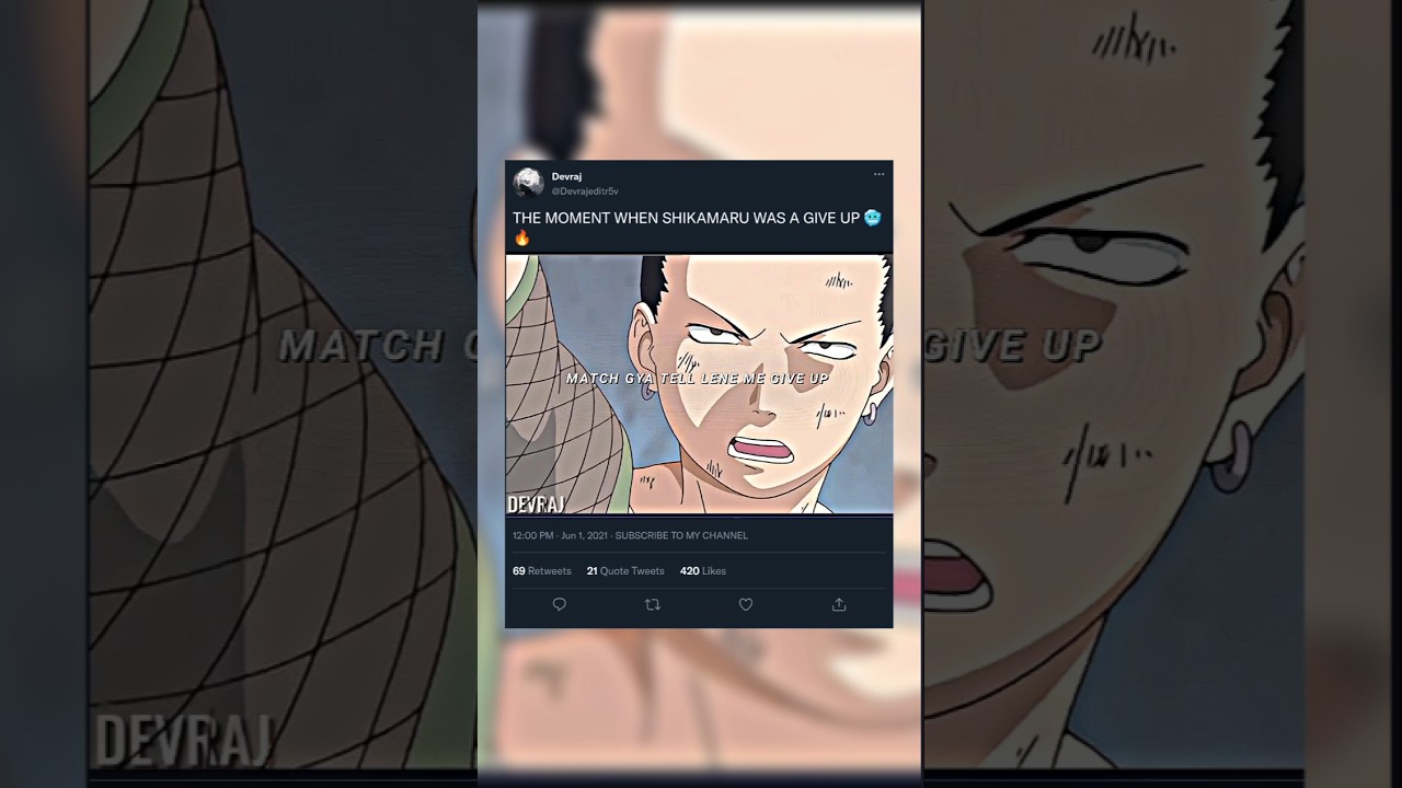 SHIKAMARU SAY'S GIVE UP 🥶🔥