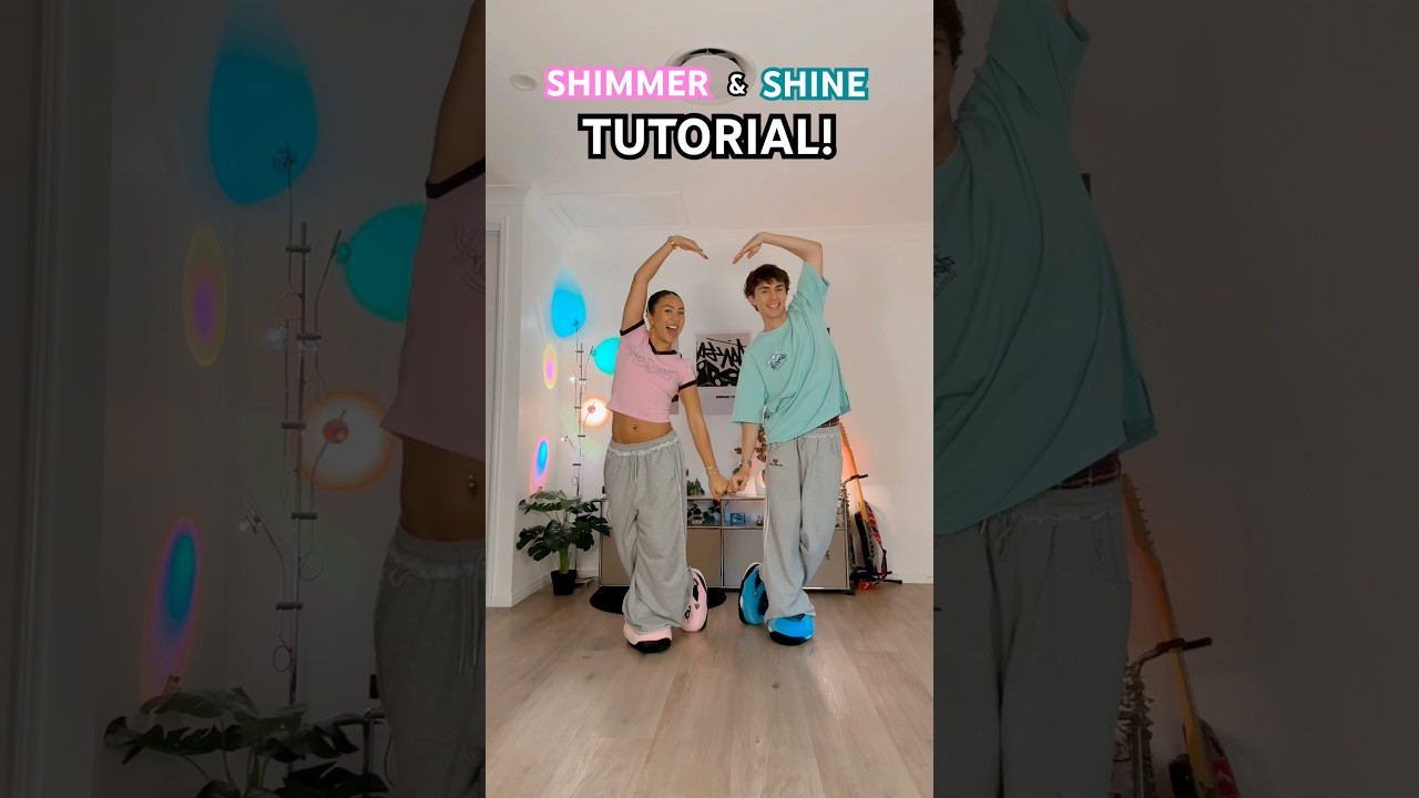 SHIMMER & SHINE DANCE TUTORIAL! ✨🩷🩵 ( FOLLOW ALONG! ) - CadelandMia #tutorial #cute #dance #viral