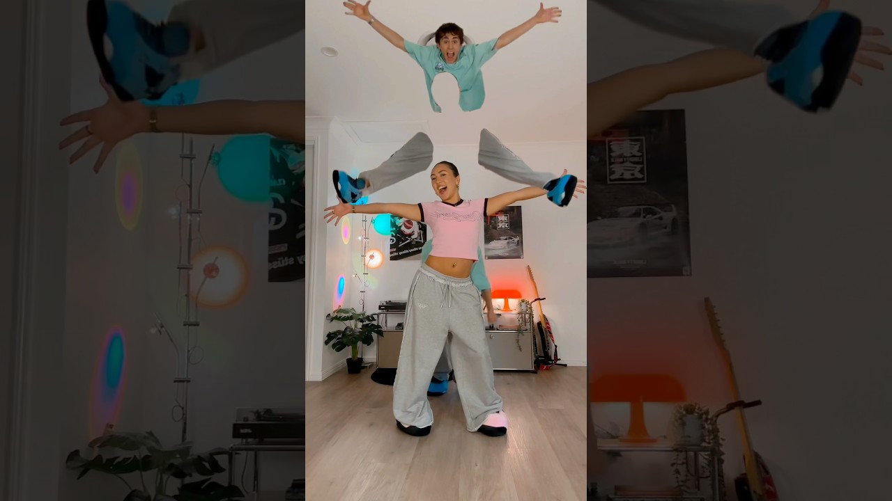 Shimmer and shine dance with falling body parts 😳✨ #nostalgia 🥰 #shorts #couple #tiktoktrend