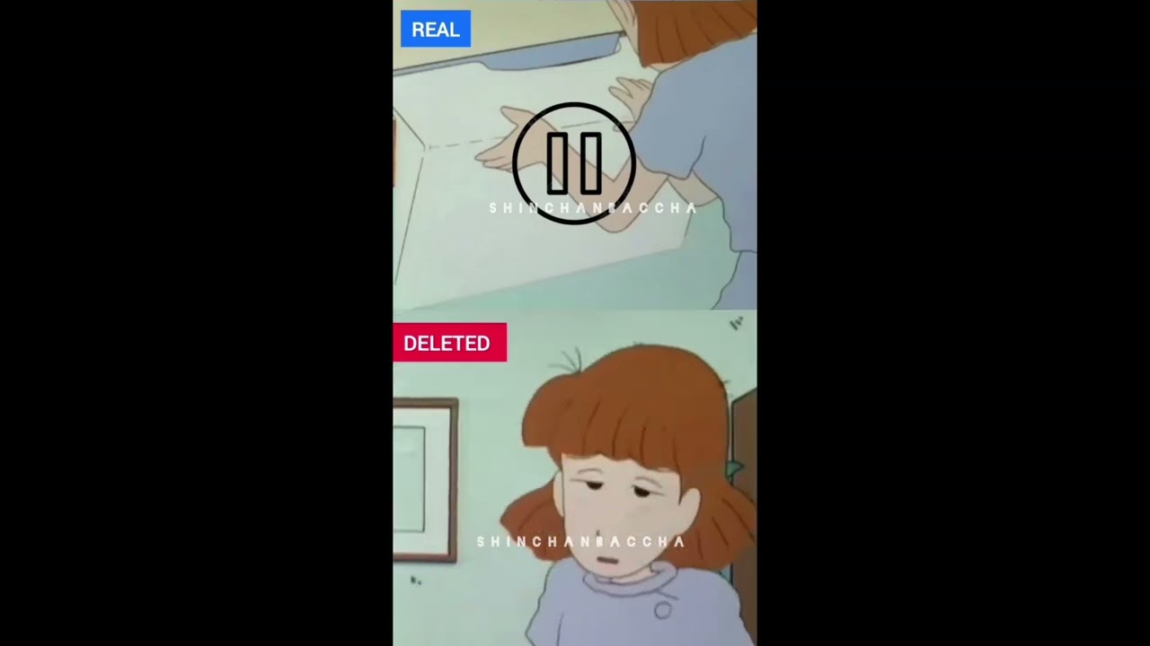 Shinchan Deleted Scene vs Real Scene! 🤯 #Shinchan #Anime #DeletedScenes #RealScenes #AnimeFans