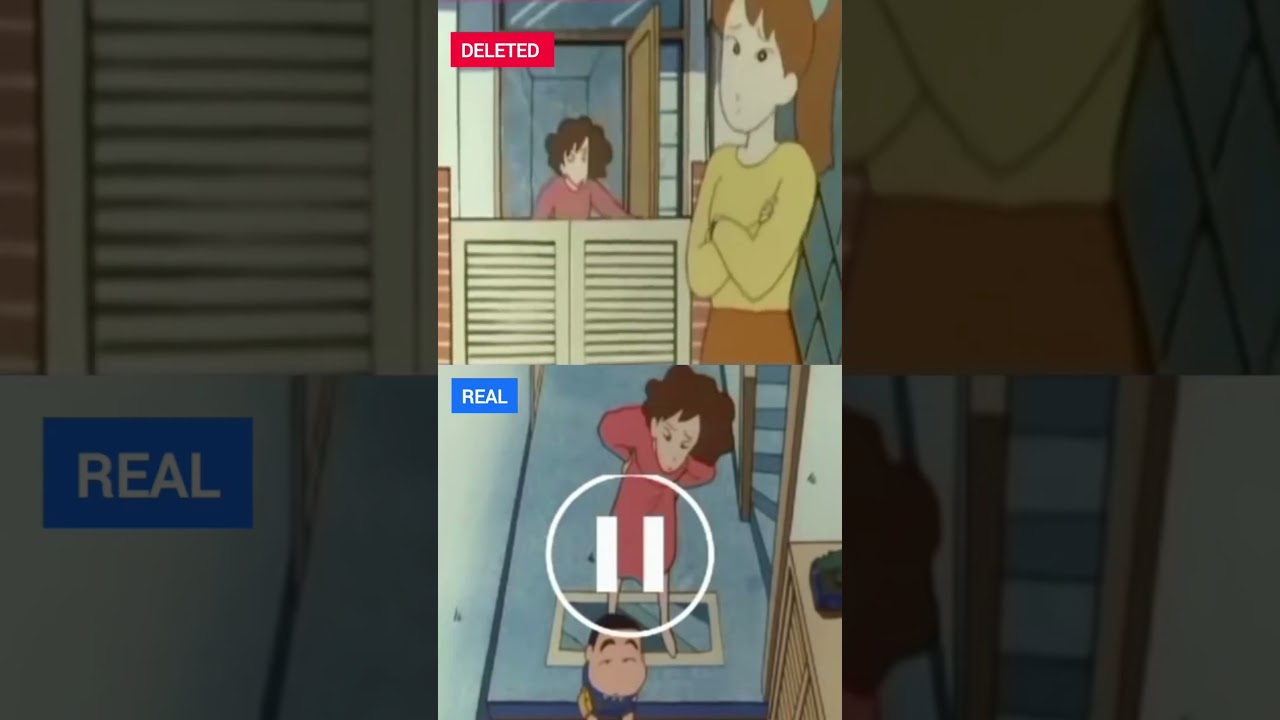 Shinchan Deleted Scene vs Real Scene! 🤯#Shinchan #Anime #DeletedScenes #RealScenes #AnimeFans part32