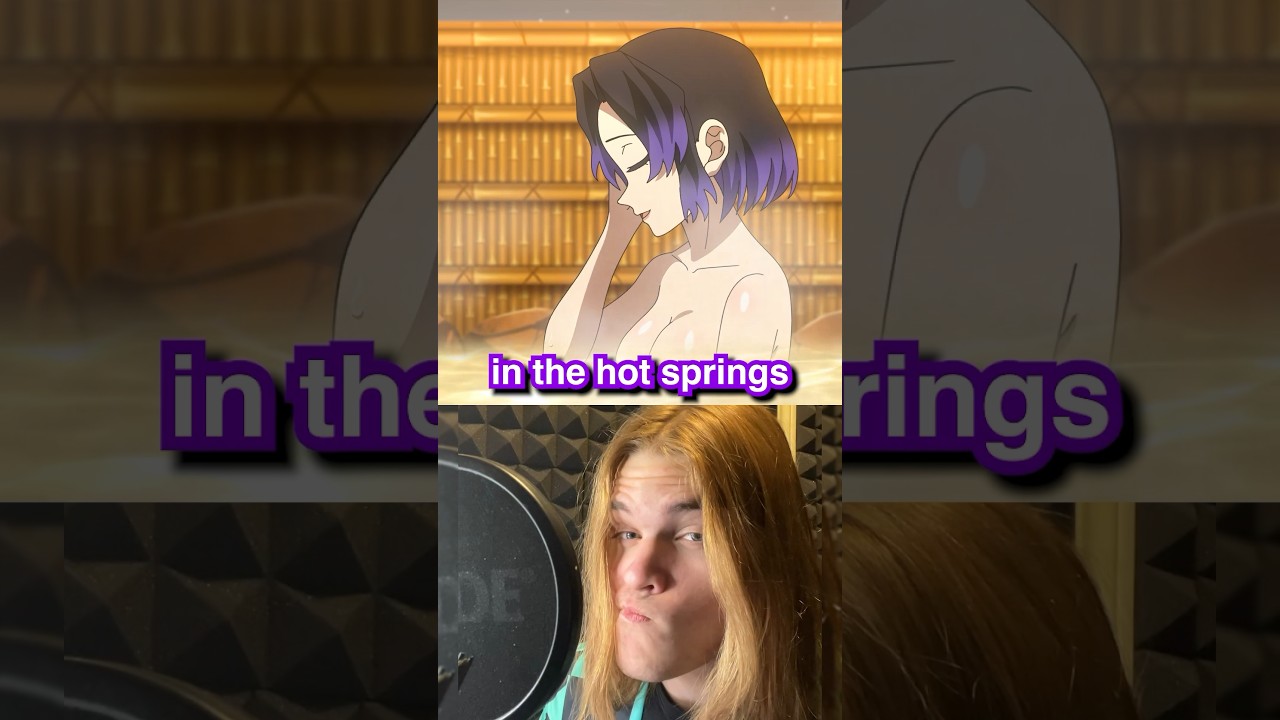 Shinobu Forces Tanjiro into the HOT SPRINGS! w/Rosealin @light213 #shorts #demonslayer