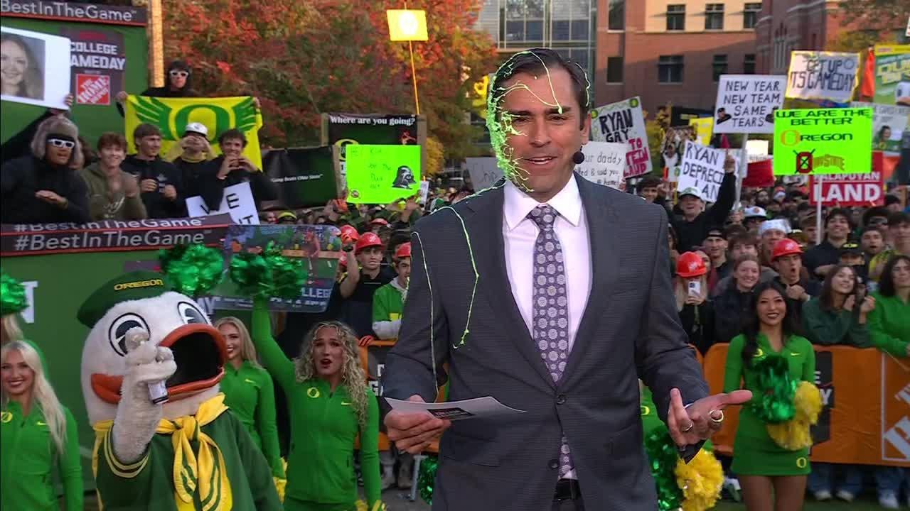 SHIRTLESS MCAFEE WAS SUMMONED! 🤣 BEST OF The Oregon Duck & Brutus on College GameDay