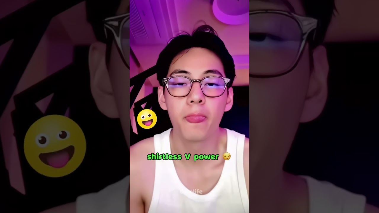 Shirtless Taehyung live power 🔥😏 #taehyung #bts #cutelife