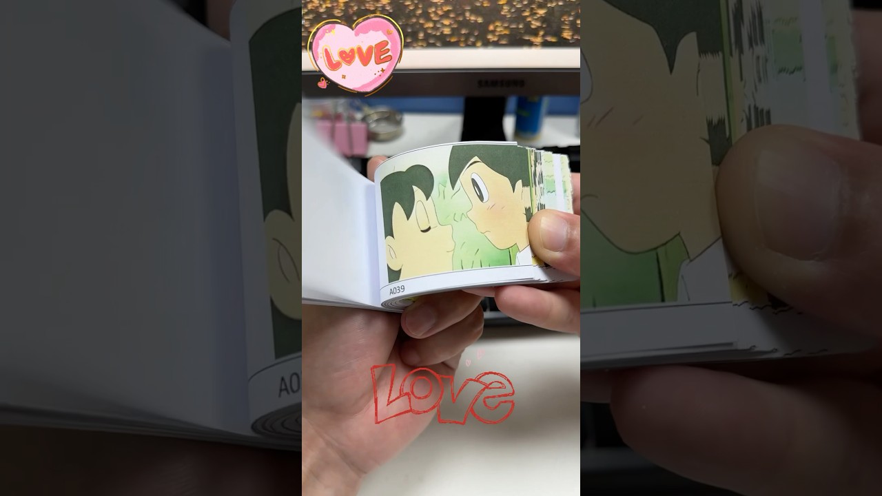 Shizuka and nobita with flipbook #shizuka #nobita #flipbookanime #flipbook