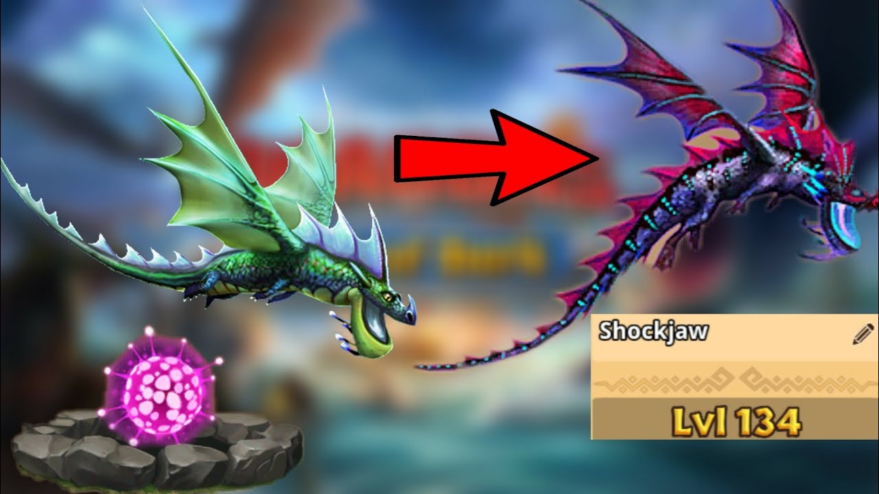 Shockjaw Max Level 134 Titan Mode - Dragons:Rise of Berk