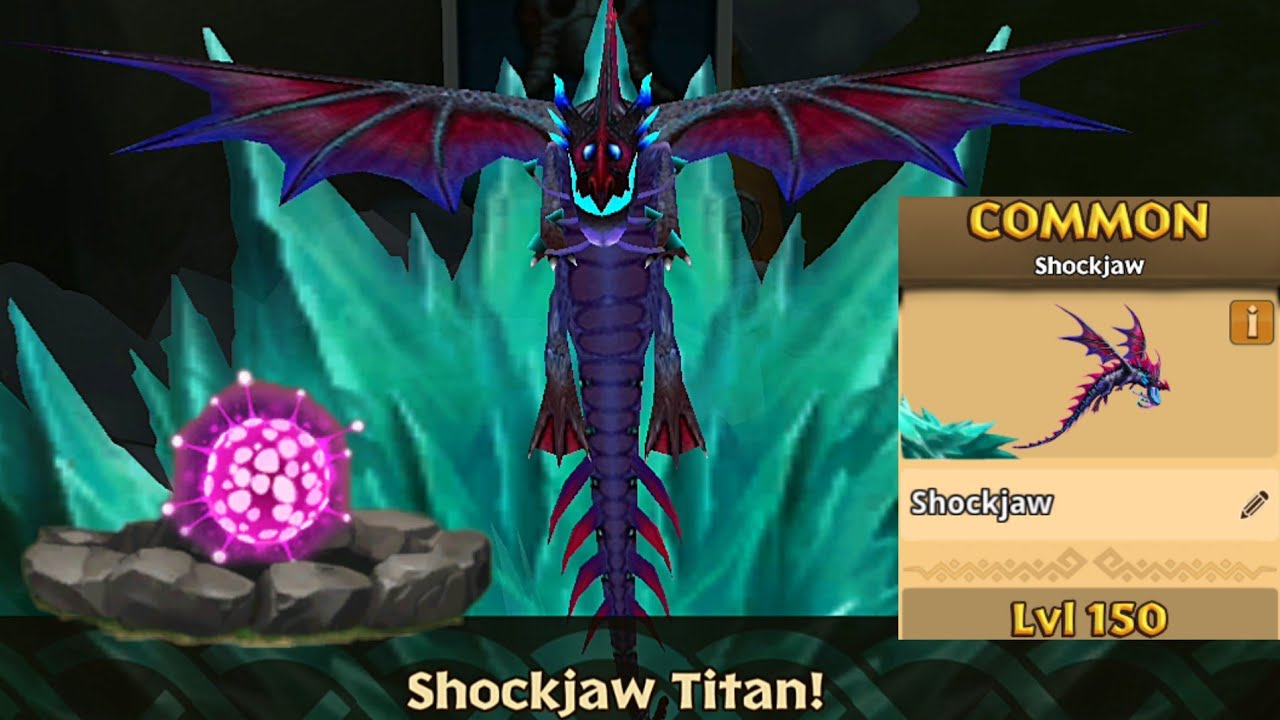 Shockjaw Max Level 150 Titan Mode - Dragons:Rise of Berk