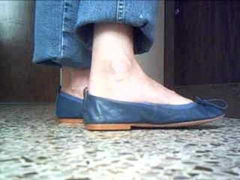 shoeplay with blue ballet flats