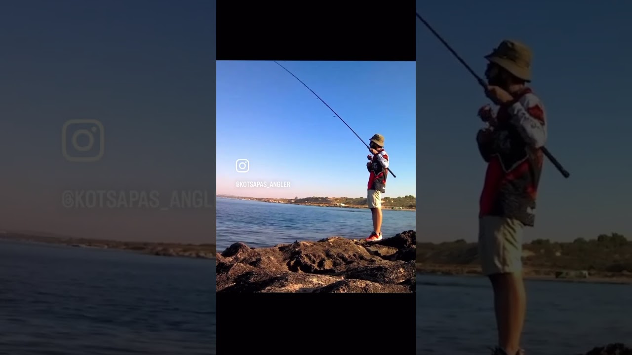 Shore jigging strike and miss. Cyprus island
