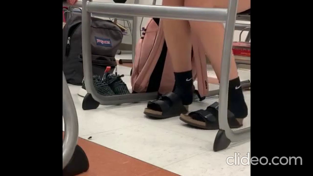 short candid birkenstock nike socks shoeplay #3 (not my work)