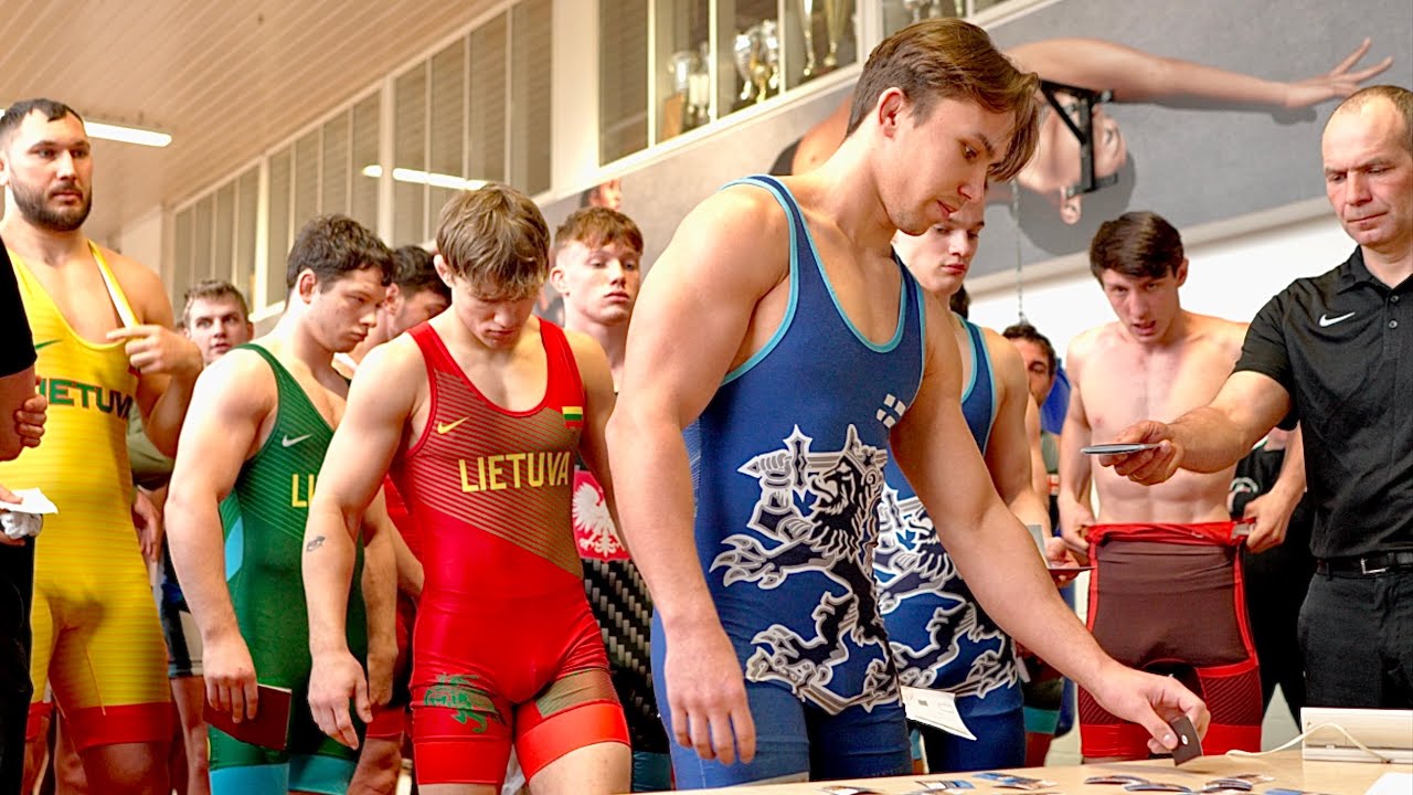 Short video weigh-in Palusalu international wrestling tournament 2024.