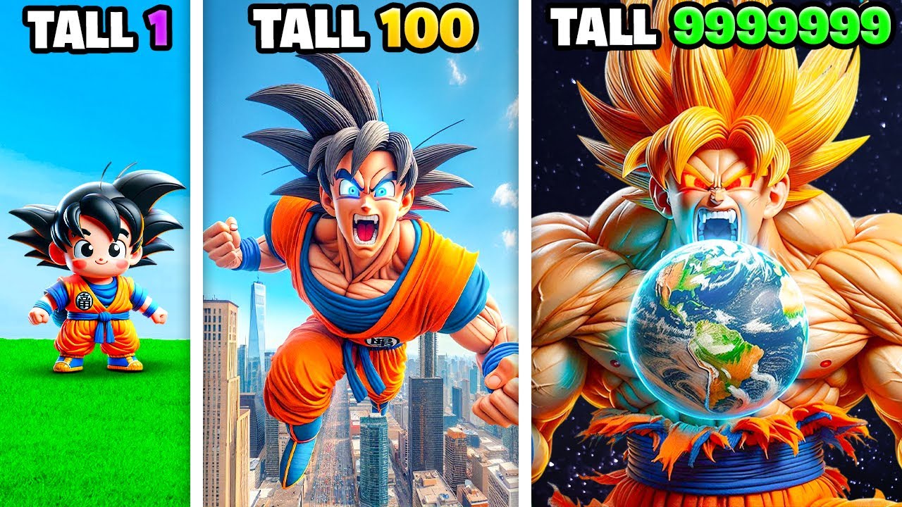 Shortest To TALLEST GOKU In GTA 5!