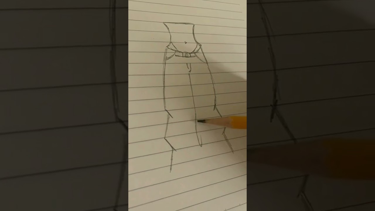 #shorts  °•¿Cómo dibujar pantalones por abajo de la cintura?•°🧐🤔👖 #shortsvideo #dibujo #lápiz