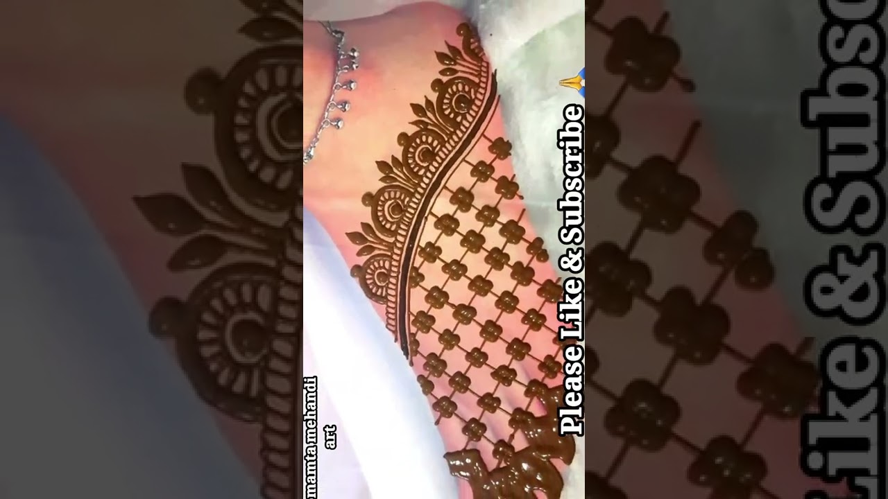 #shorts Easy bridal feet mehndi designs | arabic mehndi design | mehndi designs |pairon ki mehandi |