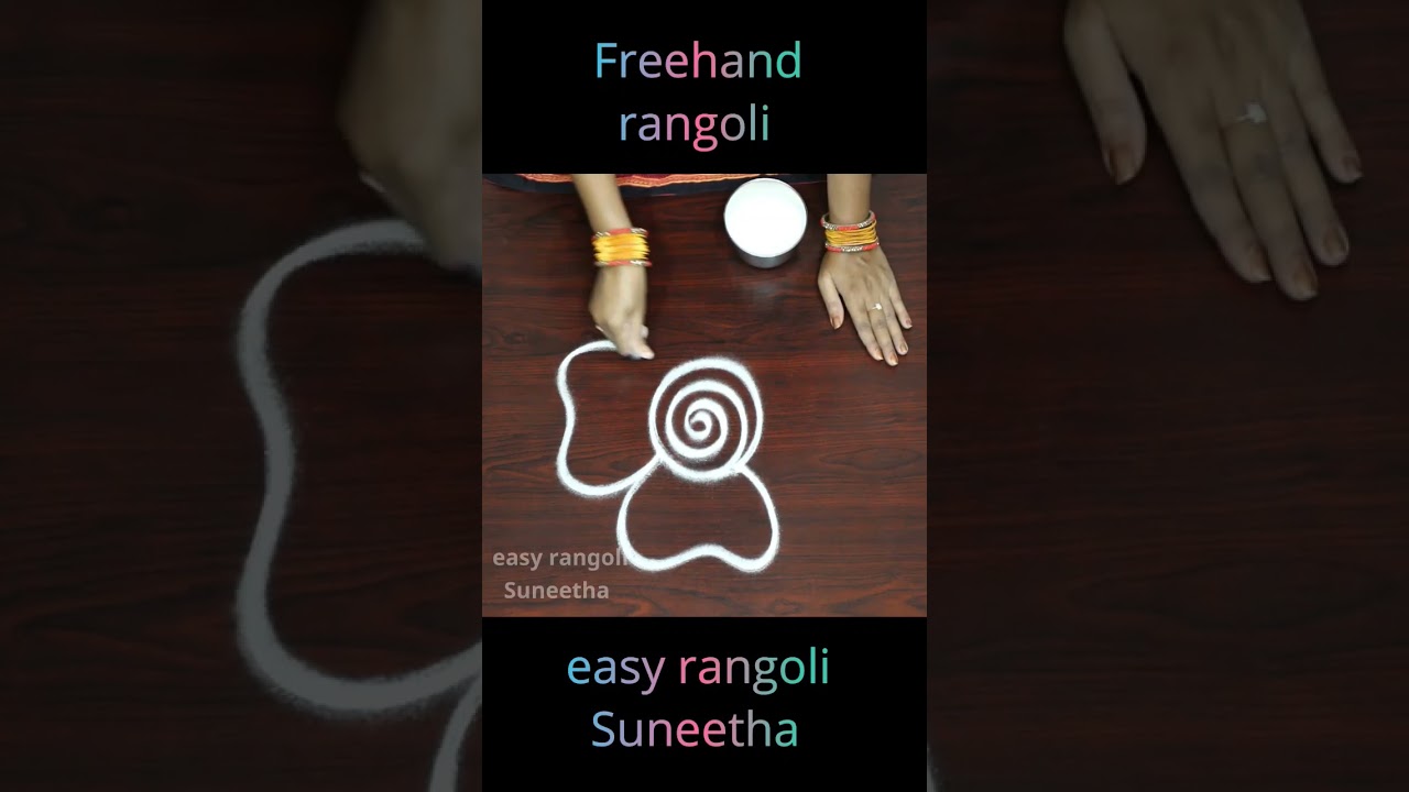#Shorts easy Friday kolam & rangoli designs Freehand - muggulu