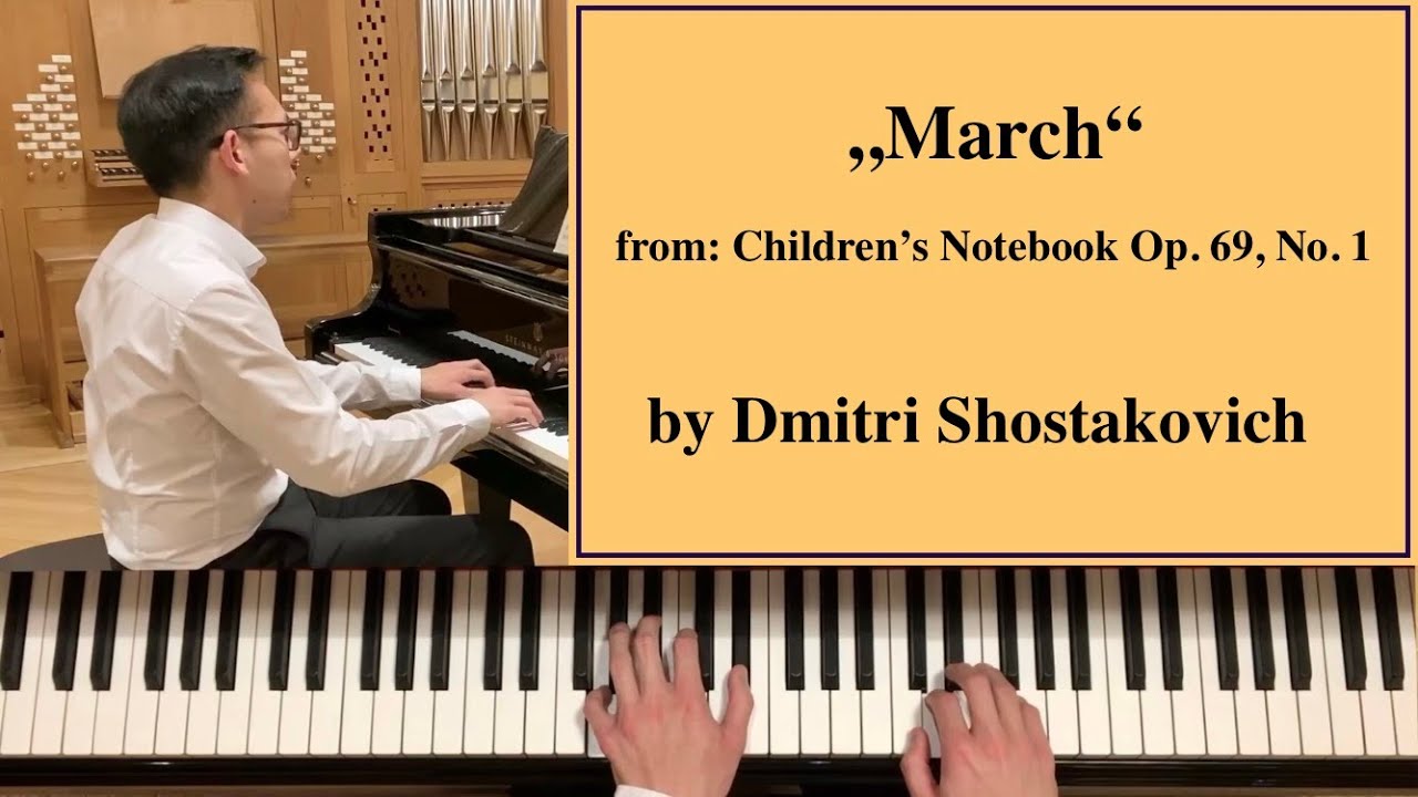 Shostakovich: March, from: Children's Notebook Op. 69 (No. 1) [Piano Tutorial]