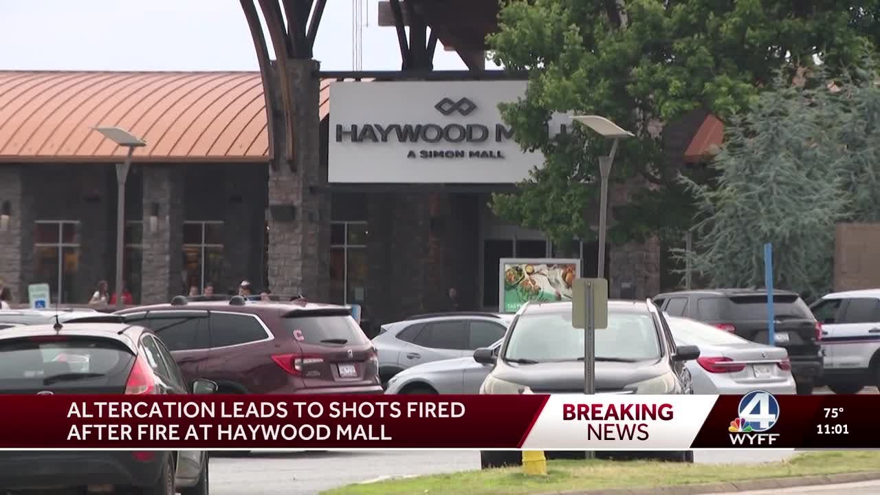 Shots fired hours after building fire at Haywood Mall