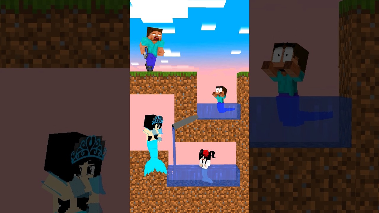 Should Herobrine Punish or Help Mermaid Sadako and Her Baby