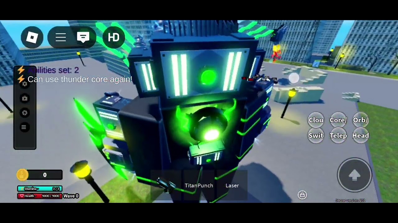 Showing the abilitys of titan tesla man (part 1) also the thunder cloud ability will be coming soon