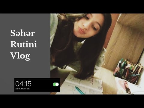 Səhər Rutini VLOG 🩶 // Məktəbə Necə Hazırlaşıram ? 🏫⌚️// Saat 04.00 🌤 // Ziver Nniz