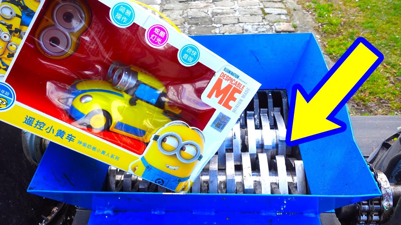 SHREDDER VS MINIONS CAR : Crunchy Despicable Me TOYS