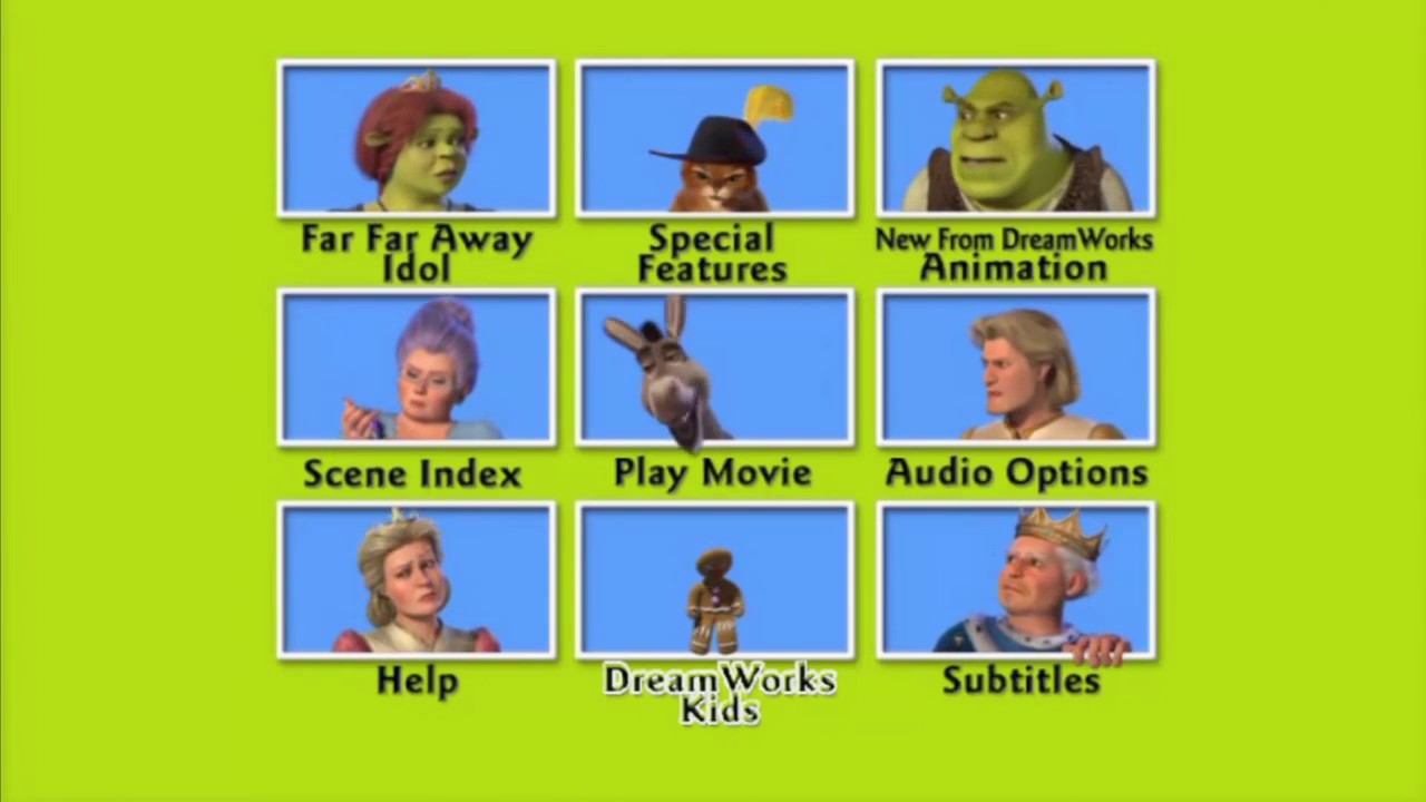 Shrek 2 MENU DVD HD (2004)