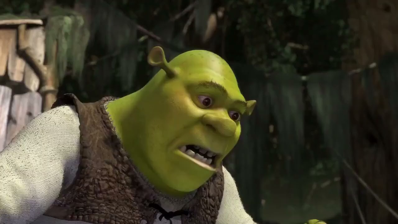 Shrek (2001) Shrek and Donkey Helps Dragon for Rescue Fiona from Farquaad Scene