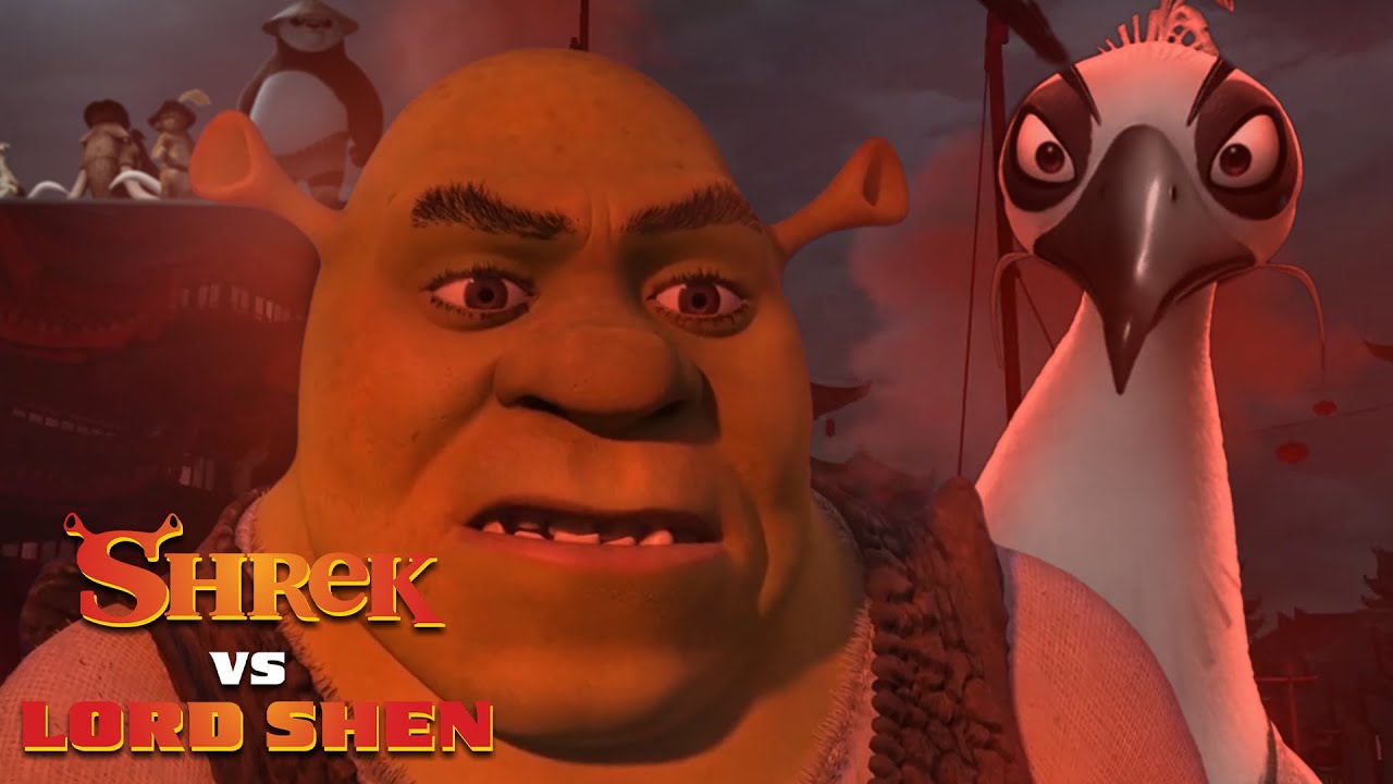 Shrek fights Lord Shen (f**king epic)
