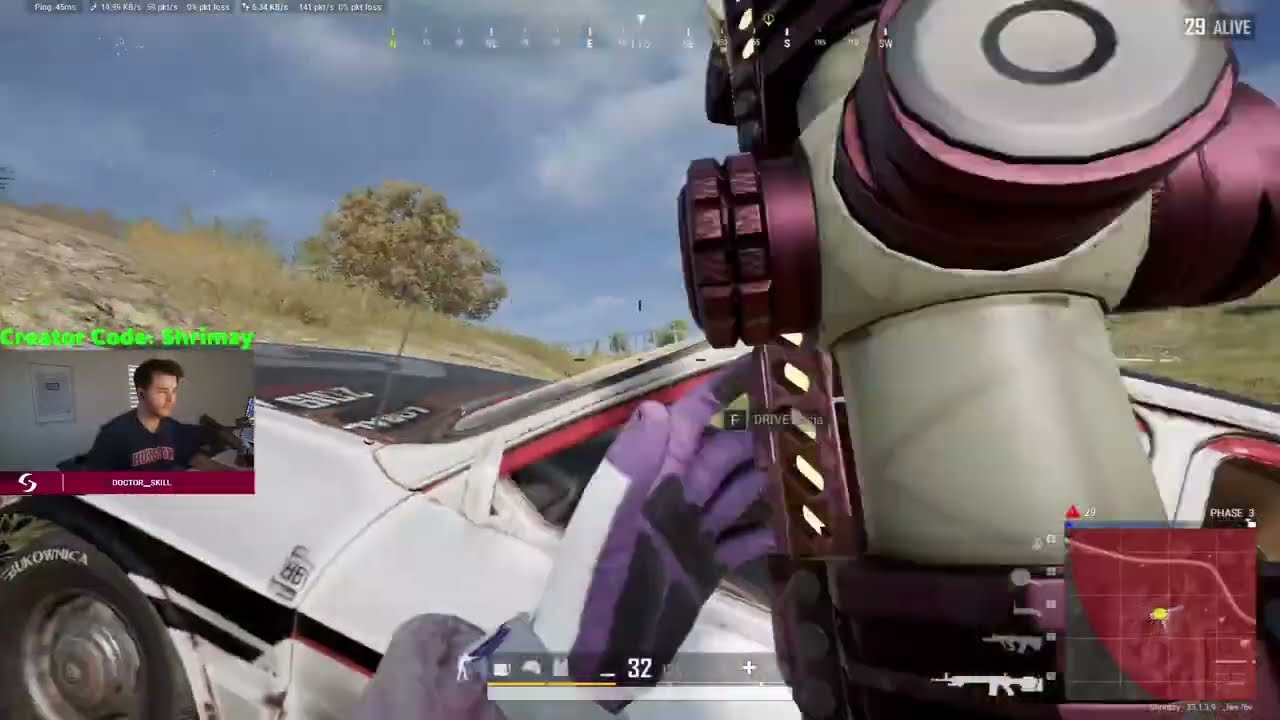 Shrimzy vs. Erangel: 20 Players Destroyed, 1 Epic Chicken Dinner