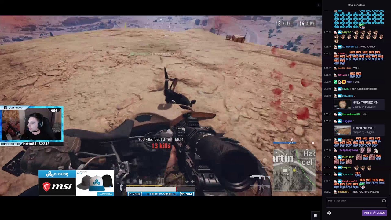 SHROUD INSANE MK14 SPRAY DOWN - Playerunknown's Battlegrounds