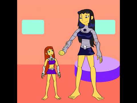SIBLING RIVALRY GIANTESS Teen Titans starfire vs blackfire