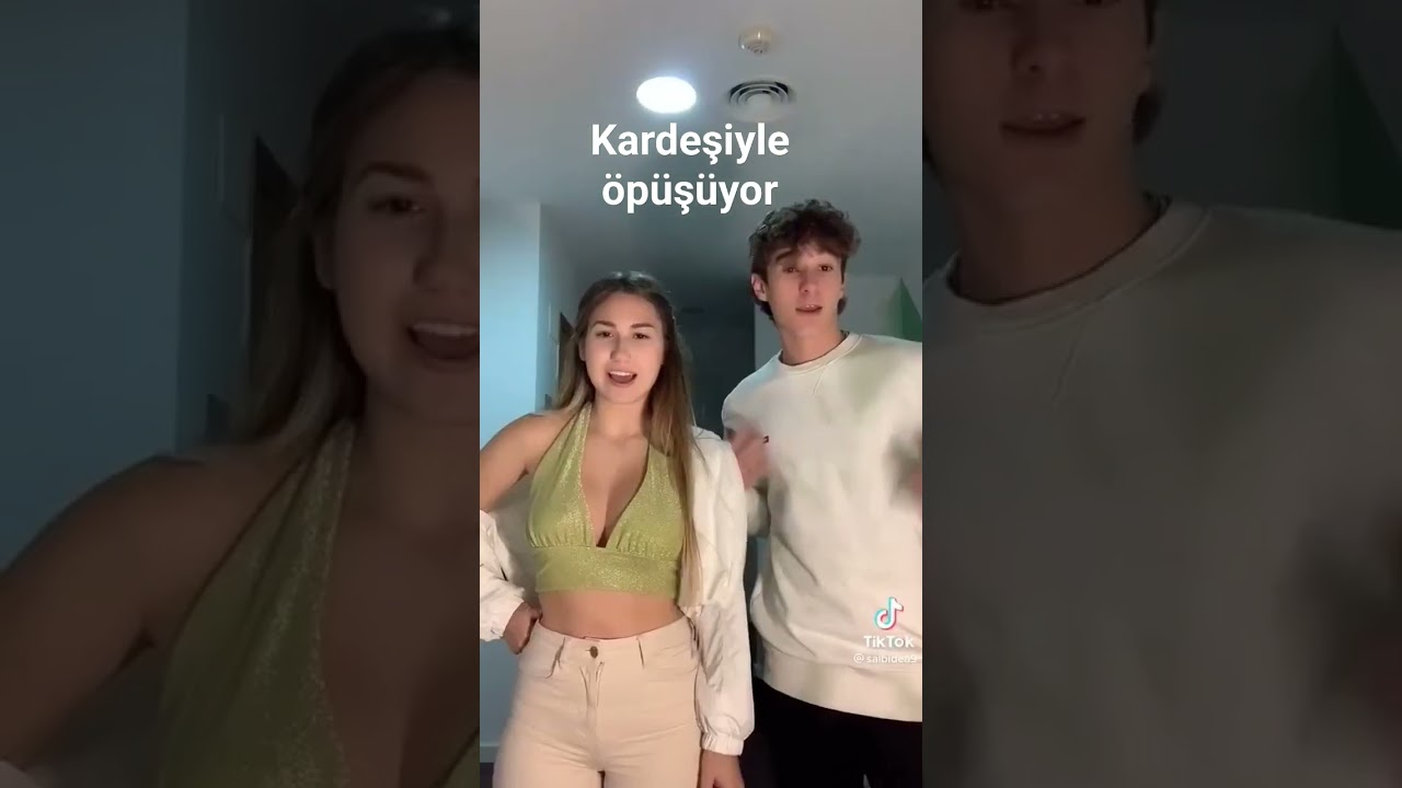 Siblings kiss❤️ Kardeş ile öpüşme akımı Tiktok Siblings Kissing