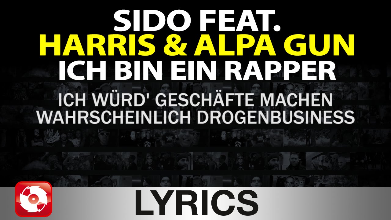 SIDO FEAT HARRIS & ALPA GUN - ICH BIN EIN RAPPER AGGROTV LYRICS KARAOKE (OFFICIAL VERSION)