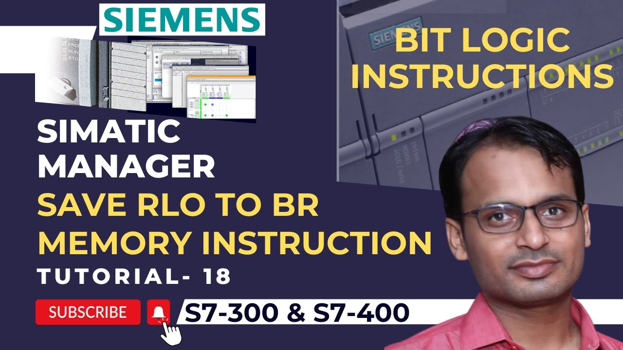 Siemens PLC Training 18 - Save RLO to BR Memory Instruction | Save and BR Memory Instructions