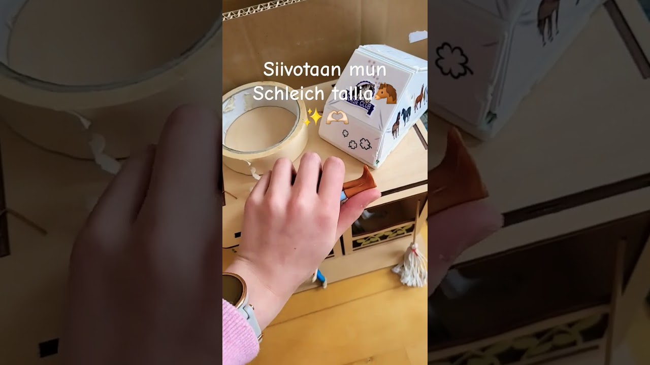 Siivotaan mun schleich tallia!✨️🫶🏻🧼 #scht #schleich #taylorswift #siivous