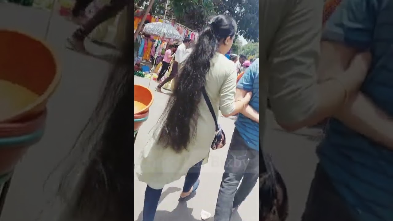 Silky Soft Dense Healthy || Center Clipd || Long Hair Beauty || In The Street 😘😍🤩💞